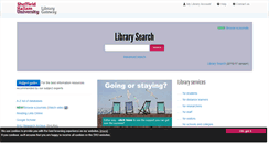 Desktop Screenshot of library.shu.ac.uk