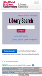 Mobile Screenshot of library.shu.ac.uk