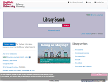 Tablet Screenshot of library.shu.ac.uk