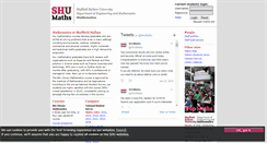 Desktop Screenshot of maths.shu.ac.uk